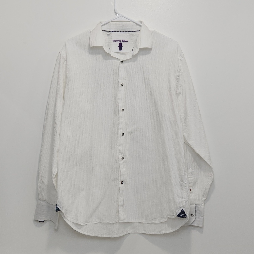 Luchiano Visconti Black My Favorite Shirt Collection Designer Men's Sz L EUC!